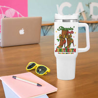 Stepping Into Juneteenth Tumbler With Handle Afro Diva High with African Pride - Wonder Print Shop