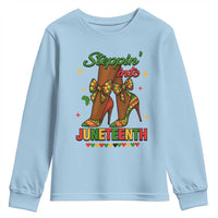 Stepping Into Juneteenth Youth Sweatshirt Afro Diva High with African Pride - Wonder Print Shop