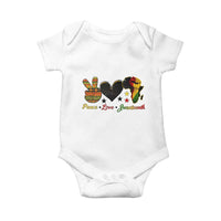 Peace Love Juneteenth Baby Onesie 1865 Heart Kente Peace Sign Africa Fist - Wonder Print Shop