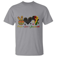 Peace Love Juneteenth T Shirt 1865 Heart Kente Peace Sign Africa Fist - Wonder Print Shop