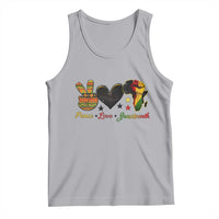 Peace Love Juneteenth Tank Top 1865 Heart Kente Peace Sign Africa Fist - Wonder Print Shop
