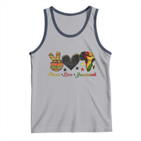 Peace Love Juneteenth Tank Top 1865 Heart Kente Peace Sign Africa Fist - Wonder Print Shop