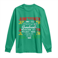 Juneteenth 1865 Long Sleeve Shirt Celebrate Black Freedom Breaking Every Chain - Wonder Print Shop