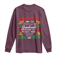 Juneteenth 1865 Long Sleeve Shirt Celebrate Black Freedom Breaking Every Chain - Wonder Print Shop
