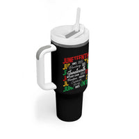 Juneteenth 1865 Tumbler With Handle Celebrate Black Freedom Breaking Every Chain - Wonder Print Shop
