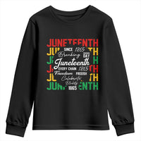 Juneteenth 1865 Youth Sweatshirt Celebrate Black Freedom Breaking Every Chain - Wonder Print Shop