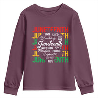 Juneteenth 1865 Youth Sweatshirt Celebrate Black Freedom Breaking Every Chain - Wonder Print Shop