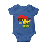 They Not Like Us Juneteenth 1865 Baby Onesie Afrocentric Africa Map Black Pride - Wonder Print Shop