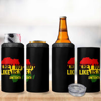 They Not Like Us Juneteenth 1865 4 in 1 Can Cooler Tumbler Afrocentric Africa Map Black Pride - Wonder Print Shop