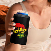 They Not Like Us Juneteenth 1865 4 in 1 Can Cooler Tumbler Afrocentric Africa Map Black Pride - Wonder Print Shop