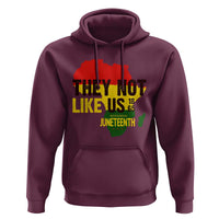 They Not Like Us Juneteenth 1865 Hoodie Afrocentric Africa Map Black Pride - Wonder Print Shop