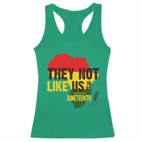 They Not Like Us Juneteenth 1865 Racerback Tank Top Afrocentric Africa Map Black Pride - Wonder Print Shop