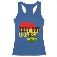 They Not Like Us Juneteenth 1865 Racerback Tank Top Afrocentric Africa Map Black Pride - Wonder Print Shop