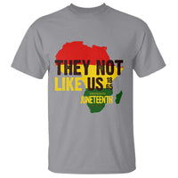 They Not Like Us Juneteenth 1865 T Shirt Afrocentric Africa Map Black Pride - Wonder Print Shop