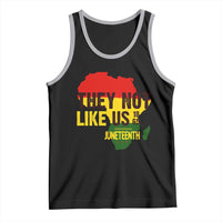 They Not Like Us Juneteenth 1865 Tank Top Afrocentric Africa Map Black Pride - Wonder Print Shop