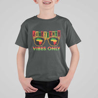 Juneteenth Vibes Only T Shirt For Kid Afro Pride Sunglasses Black History Celebration - Wonder Print Shop