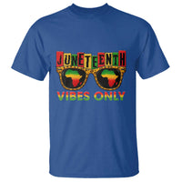 Juneteenth Vibes Only T Shirt Afro Pride Sunglasses Black History Celebration - Wonder Print Shop