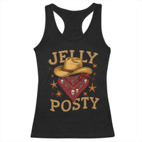Jelly Posty Cowboy Bandana Racerback Tank Top Funny Country Western Rodeo - Wonder Print Shop