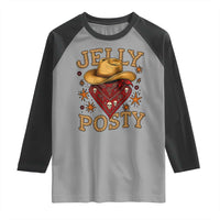 Jelly Posty Cowboy Bandana Raglan Shirt Funny Country Western Rodeo - Wonder Print Shop