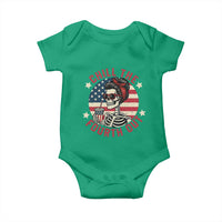 Retro Skeleton 4th of July Baby Onesie Chill The Fourth Out Funny Patriotic American Flag