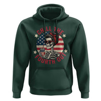 Retro Skeleton 4th of July Hoodie Chill The Fourth Out Funny Patriotic American Flag