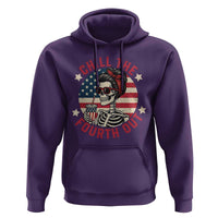 Retro Skeleton 4th of July Hoodie Chill The Fourth Out Funny Patriotic American Flag