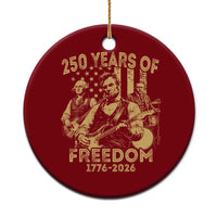 250 Years of Freedom US Presidents Rock Band Ceramic Ornament Funny Abraham Lincoln George Washington Teddy Roosevelt Concert 1776 to 2026