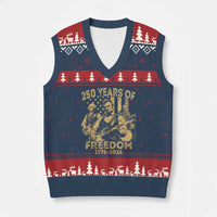 250 Years of Freedom US Presidents Rock Band V-Neck Knit Sweater Vest Funny Abraham Lincoln George Washington Teddy Roosevelt Concert 1776 to 2026