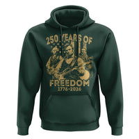 250 Years of Freedom US Presidents Rock Band Hoodie Funny Abraham Lincoln George Washington Teddy Roosevelt Concert 1776 to 2026