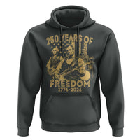 250 Years of Freedom US Presidents Rock Band Hoodie Funny Abraham Lincoln George Washington Teddy Roosevelt Concert 1776 to 2026
