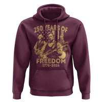 250 Years of Freedom US Presidents Rock Band Hoodie Funny Abraham Lincoln George Washington Teddy Roosevelt Concert 1776 to 2026