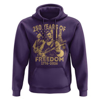 250 Years of Freedom US Presidents Rock Band Hoodie Funny Abraham Lincoln George Washington Teddy Roosevelt Concert 1776 to 2026