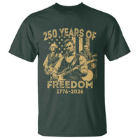 250 Years of Freedom US Presidents Rock Band T Shirt Funny Abraham Lincoln George Washington Teddy Roosevelt Concert 1776 to 2026