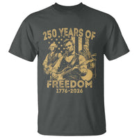 250 Years of Freedom US Presidents Rock Band T Shirt Funny Abraham Lincoln George Washington Teddy Roosevelt Concert 1776 to 2026