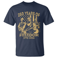 250 Years of Freedom US Presidents Rock Band T Shirt Funny Abraham Lincoln George Washington Teddy Roosevelt Concert 1776 to 2026