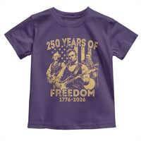 250 Years of Freedom US Presidents Rock Band Toddler T Shirt Funny Abraham Lincoln George Washington Teddy Roosevelt Concert 1776 to 2026