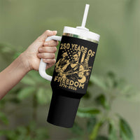 250 Years of Freedom US Presidents Rock Band Tumbler With Handle Funny Abraham Lincoln George Washington Teddy Roosevelt Concert 1776 to 2026