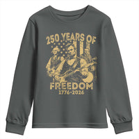 250 Years of Freedom US Presidents Rock Band Youth Sweatshirt Funny Abraham Lincoln George Washington Teddy Roosevelt Concert 1776 to 2026