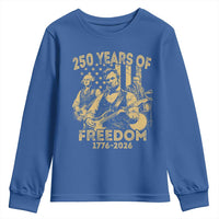 250 Years of Freedom US Presidents Rock Band Youth Sweatshirt Funny Abraham Lincoln George Washington Teddy Roosevelt Concert 1776 to 2026