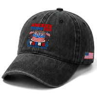 America Turns 250 I Turn 50 Funny 1976 Birthday Washed Cotton Baseball Cap American Flag Cake 1776 to 2026 Semiquincentennial