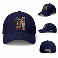 Bourbon Built America Vintage Distressed Graphic Baseball Cap American Flag Whiskey Barrel 1776 to 2026 Semiquincentennial Patriotic