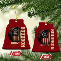 Bourbon Built America Vintage Distressed Graphic Ceramic Ornament American Flag Whiskey Barrel 1776 to 2026 Semiquincentennial Patriotic