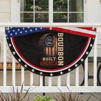 Bourbon Built America Vintage Distressed Graphic Patriotic Fan Flag American Flag Whiskey Barrel 1776 to 2026 Semiquincentennial