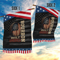 Bourbon Built America Vintage Distressed Graphic Patriotic Garden Flag American Flag Whiskey Barrel 1776 to 2026 Semiquincentennial