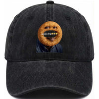 Funny Sonion Ring Cursed Meme Graphic Washed Cotton Baseball Cap Surreal Deep Fried Onion Ring Joke