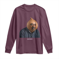 Viral Sonion Surreal Meme Long Sleeve Shirt Funny Crying Onion Man Aesthetic Joke