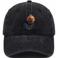 Viral Sonion Surreal Meme Washed Cotton Baseball Cap Funny Crying Onion Man Aesthetic Joke