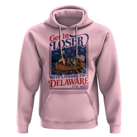 Get In Loser We're Crossing The Delaware 1776 to 2026 Retro Hoodie Funny George Washington Patriotic Fireworks Semiquincentennial