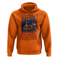 Get In Loser We're Crossing The Delaware 1776 to 2026 Retro Hoodie Funny George Washington Patriotic Fireworks Semiquincentennial