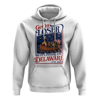 Get In Loser We're Crossing The Delaware 1776 to 2026 Retro Hoodie Funny George Washington Patriotic Fireworks Semiquincentennial